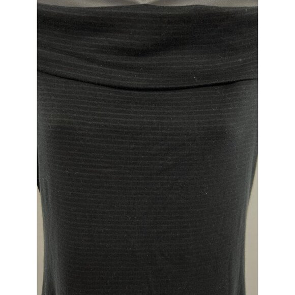 Abercrombie Fitch Black Dress Size Large Off Shoulder Bodycon Stripe Women New - Picture 3 of 9